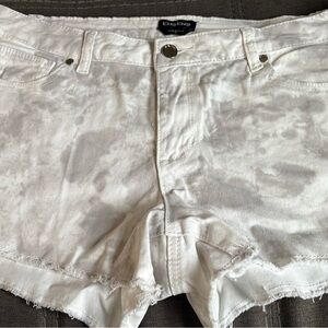 Bebe Women's Tie-Dye White Jean Shorts